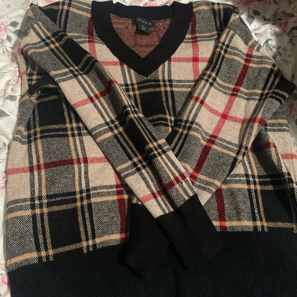 Plaid Tahari Sweater